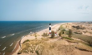 Big Sable Point beach and lighthouse